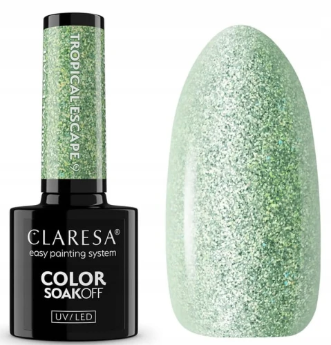 CLARESA LAKIER HYBRYDOWY TROPICAL ESCAPE 9 SREBRZYSTA ZIELEŃ