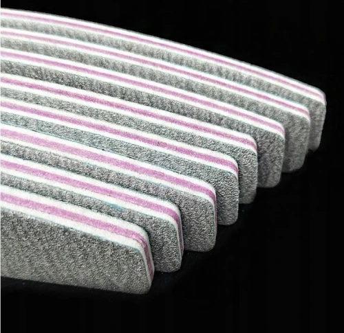 50x Pilnik do paznokci łódka 100/180 szary zestaw