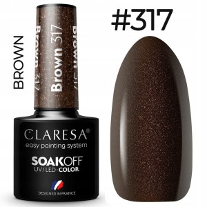 CLARESA LAKIER HYBRYDOWY BROWN 317 5 g