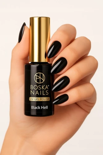 BOSKA NAILS UP Divina Lakier hybrydowy do paznokci 550 Black Hell 10 ml