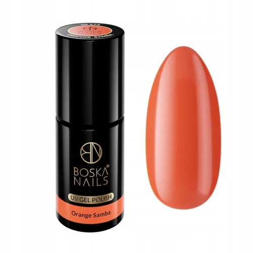 Boska Nails Lakier hybrydowy do paznokci pomarańczowy 6ml 475 Orange Samba