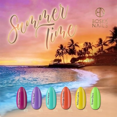 Boska Nails Lakier hybrydowy do paznokci pomarańczowy 6ml 475 Orange Samba